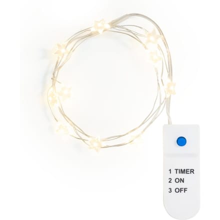 VBS LED Snoer lampjes "Ster", 10 LED's, met timer