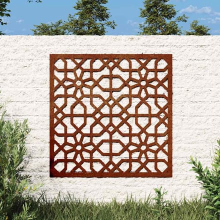 vidaXL - Wanddecoratie - tuin - Moors - ontwerp - 55x55 - cm - cortenstaal