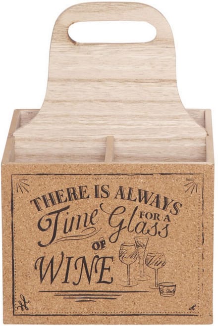 Wine Bottle Holder 18,5x18,5xh27cm Wood