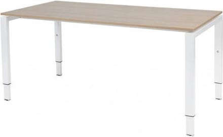 Verstelbaar Bureau - Domino 160x90 Havana Kersen - wit frame