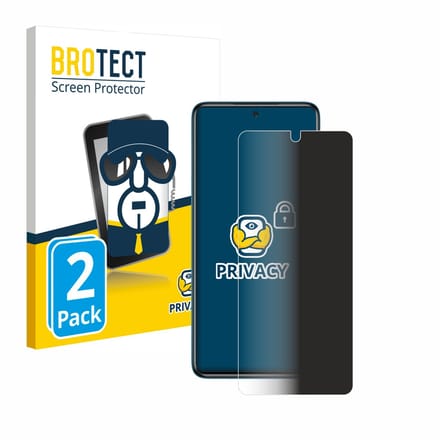 BROTECT - privacy screenprotector voor Xiaomi Poco X3 NFC - Folie Beschermfolie Blauwlichtfilter 2 Stuks