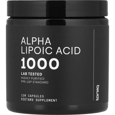 Toniiq, Alfa-liponzuur 1000, 120 Capsules (500 mg per capsule)