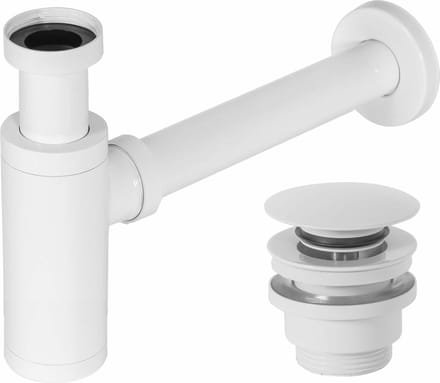 REA Wastafelsifon met afvoerplug - Wit