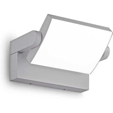 Ideal Lux LED buiten wandlamp Swipe, grijs, IP54, 3.000 K