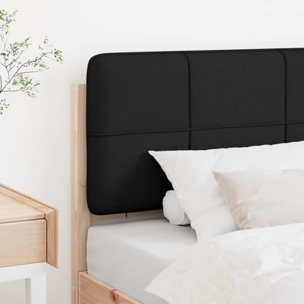 vidaXL - Gestoffeerd - hoofdbord - Bruin - en - Zwart - 80 - cm - Massief - grenenhout