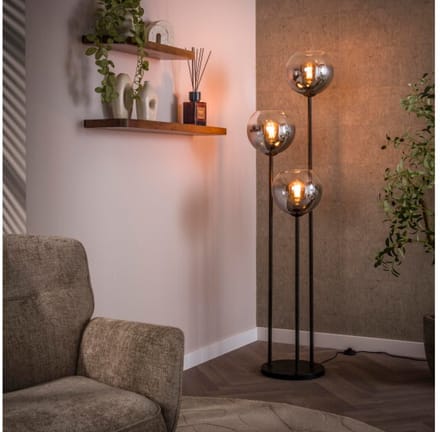 Vloerlamp Bubble Shaded 3L - Artic zwart