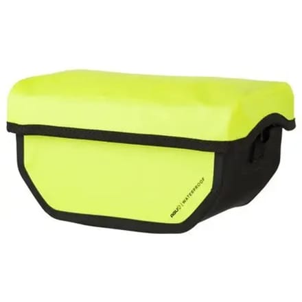 AGU Shelter Clean - Fietsstuurtas - 5L - Neon Yellow - 100% Waterdicht gerecycled polyester - Met KLICKfix plaat - Reflecterend - Lichtgewicht - Afneembare schouderriem - Rits binnenvakje