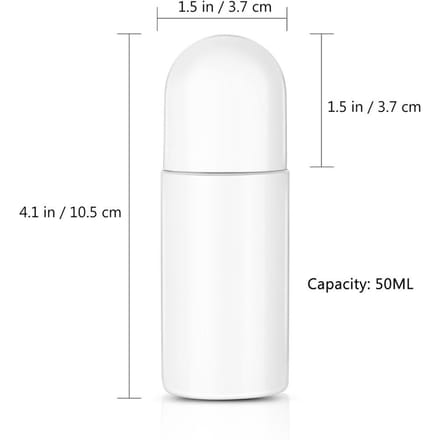 10 stuks 50 ml Plastic Rollerflessen Deodorantflessen Lege Navulbare Roll-on Flessen voor Essentiële wit