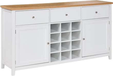 LUCASTON - Wijnkast - Wit - MDF