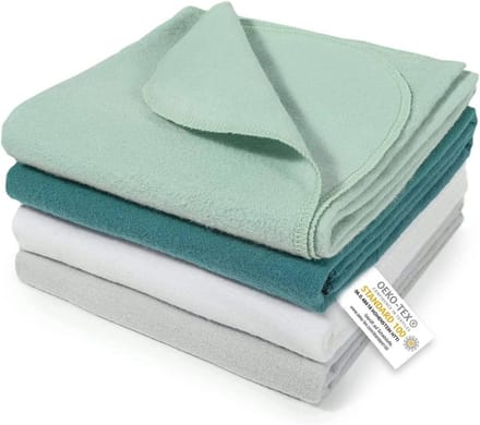 QPFO® Absorberende molton doeken - 80 x 80 cm - set van 4 - Oeko-Tex gecertificeerd - wasbare hydrofiele doeken