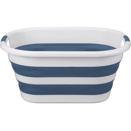 W5 Opvouwbare wasmand (Wit/blauw)