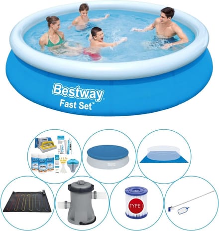 Fast Set Rond 366x76 cm - Zwembad Met Accessoires