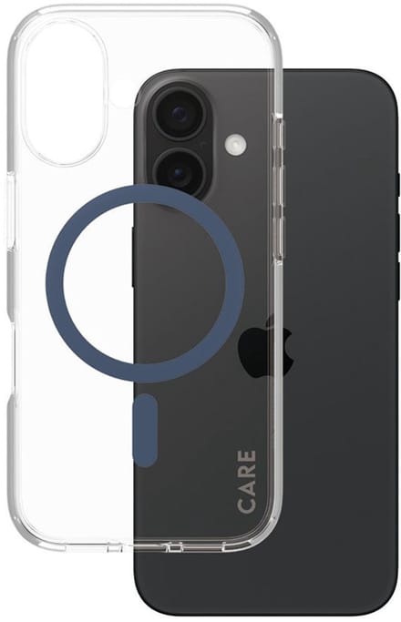 CARE by PanzerGlass Flagship Case - Transparant Urban Combat w. - Blauw MagSafe iPhone 16