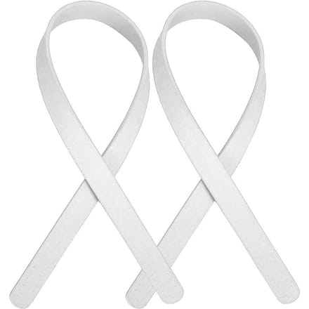 2 Pièces Sangle de Sac Sangle d'Épaule en PU Accessoire de Sac Sac à Main Sangle d'Épaule Confortable 1.8x60cm White white