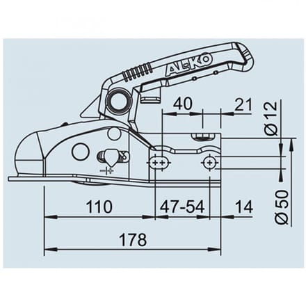 AL-KO koppeling AK161 met Soft-Dock, opvulbussen voor 35-, 45mm en slot
