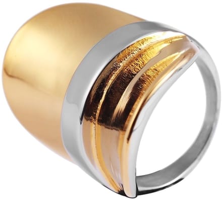 AKZENT Akzent Dames Ring uit Edelstahl in Bicolor-look