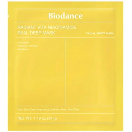 [NIEUW] Biodance Radiant Vita Niacinamide Real Deep Mask 1 PCS beige
