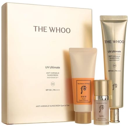 THE WHOO - UV Ultimate Anti-Wrinkle Sunscreen Jumbo Special Set 3 pcs
