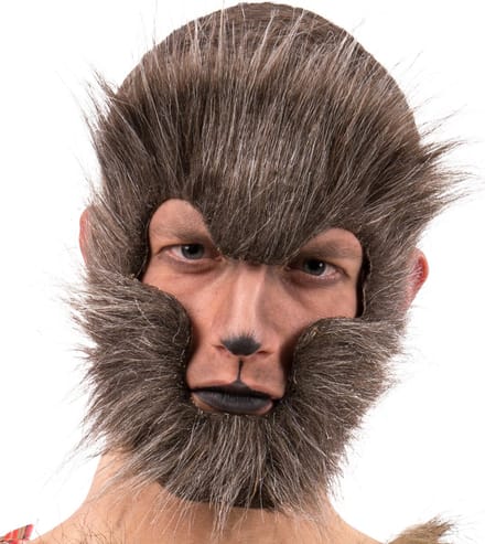 CARNIVAL TOYS - Bruin wolf masker voor volwassenen