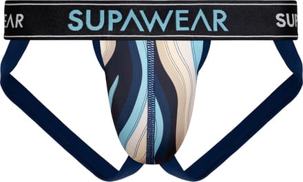SUPAWEAR Sprint Jockstrap Woody Blue - MAAT M - Heren Ondergoed - Jockstrap voor Man - Mannen Jock