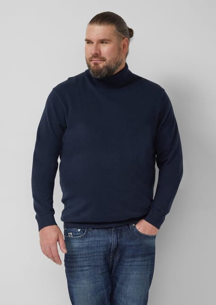 Trui met col roulé en geribbelde randen s.Oliver