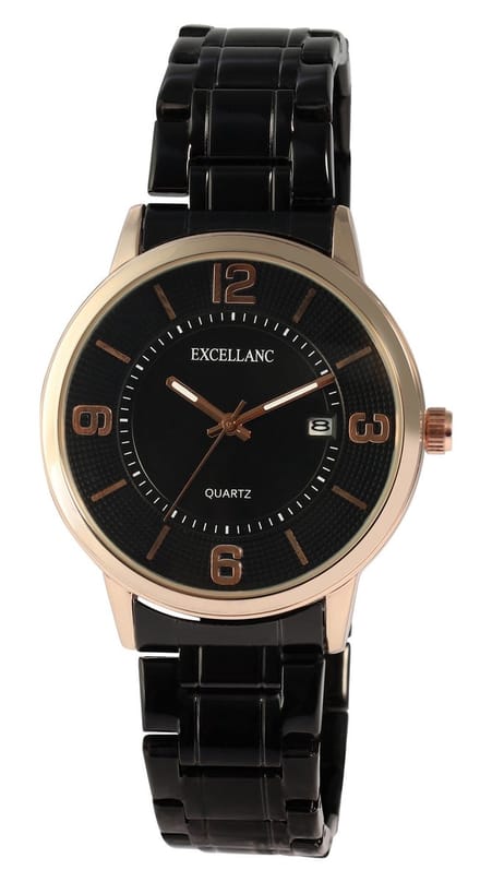 EXCELLANC Herenhorloge metaal Datumsweergave