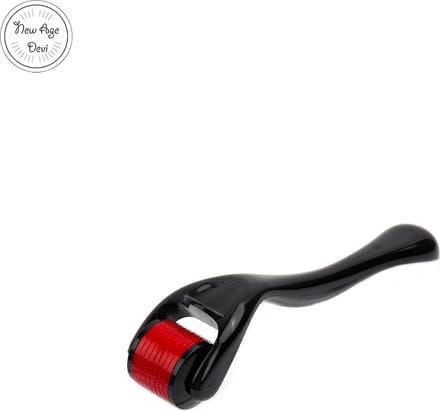 2 stuks - Huid roller - 540 naalden - Micro neelding - Titanium - Zwart/Rood - 0.5mm