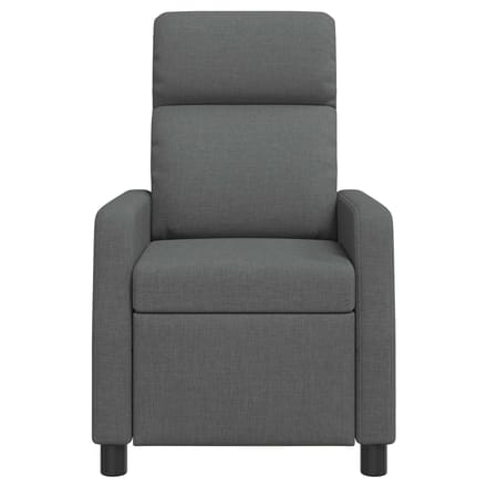 vidaXL - Recliner - Donkergrijs - Stof