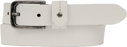 Petrol Industries Riem Jongens - Broekriem - Verstelbaar - Leer - Wit - 75 cm