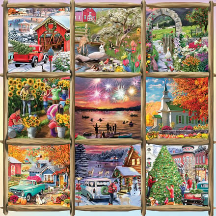 Alipson puzzel Neun Jahreszeiten-Quadrate - 1000 stukjes.