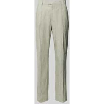 Pantalon van linnenmix met persplooien