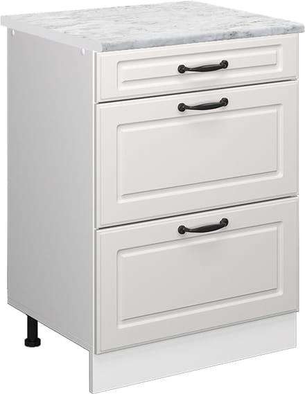 Vicco R-Line Keukenonderkast – 60 cm WB Marmer Wit Landhuis
