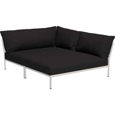 HOUE LEVEL 2 Cozy Sofa Muted White - Sunbrella Heritage - Char - rechts