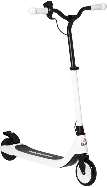 HOMCOM-E-Scooter-Aluminium, Stahl-76L x 53B x 90/95Hcm-Schwarz+Weiß