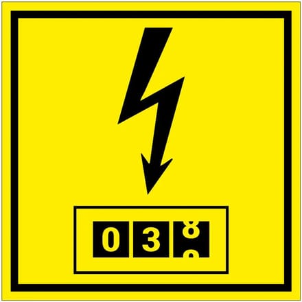 Elektrameter bord | gecoat dibond materiaal | 10 x 10 cm