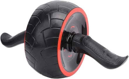 Buikspierroller - Buiktrainer Core - Kracht Training - Zijwaarts Ontwerp - 20cm Diameter - Zwart
