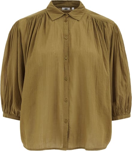 WE Fashion Dames blouse met ballonmouwen - Curve
