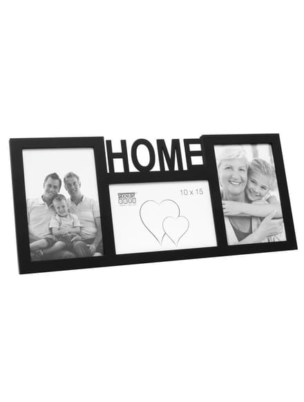Deknudt Frames multifotolijst 68NK2 P3A - zwart - HOME - 3x 10x15 cm