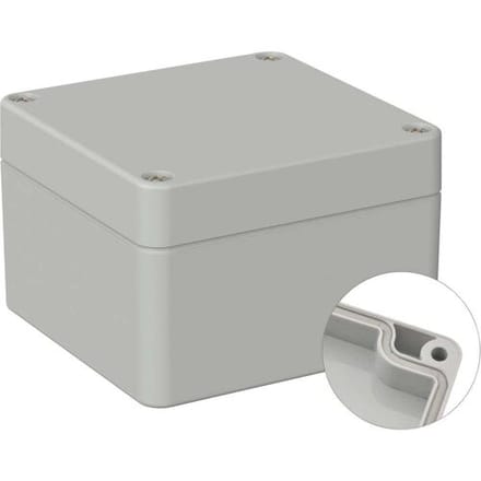 TRU COMPONENTS TC-9065600 Industriële behuizing 82 x 80 x 55 ABS Grijs-wit (RAL 7035) 1 stuk(s)