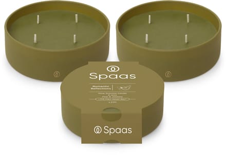 Spaas Glow Geurkaars in glas - Set van 3 kaarsen - Peer en Jasmijn - circa 20u - Romantic Reflections