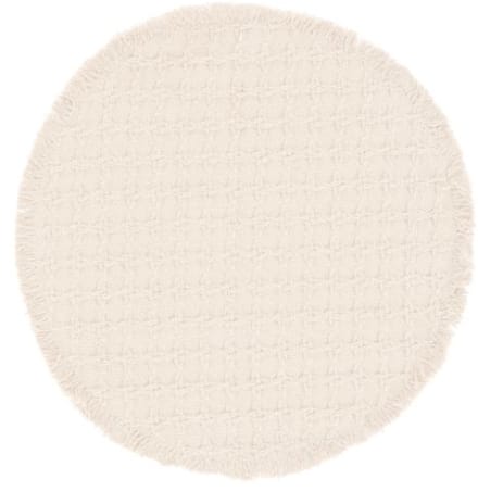 Tiseco - Placemat YUNA - SET/4 - boho - stof - Dia 38 cm - Rond, ivoor
