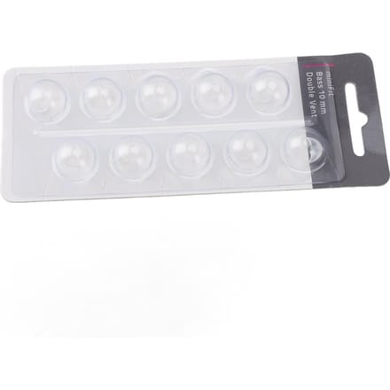 10 stuks Dubbele Ventilatie Bass Dome Accessoire Enkellaags Dubbele Ventilatie Siliconen Vervangende Domes voor Medium Size 10mm white