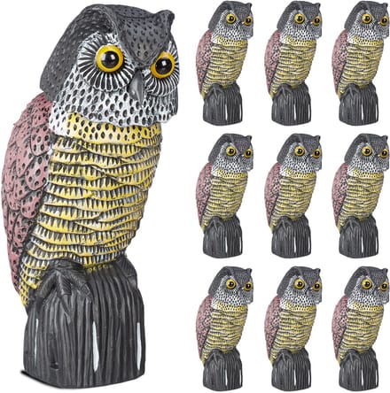 10x vogelverschrikker - duivenverjager - meerkleurig - vogelschrik uil