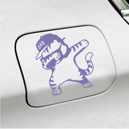 Bumpersticker - Dab - 15 X 14 - Paars