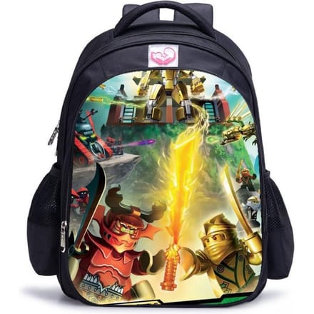 Lego Ninjago Seizoen 5 Cartoon Print Zwarte Rugzak black - medium