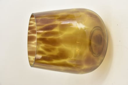 Sfeerlichten - Pc. 1 Glass Vase "leopard" Brown Ø 15x16 Cm