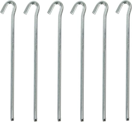 ProPlus Tentharingen - 6x - rotspennen - halfrond - 23 cm - metaal - voor tent of windscherm