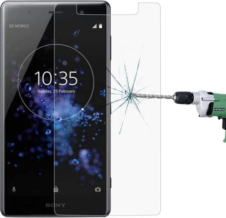 Screenprotector Glas - Tempered Glass Screen Protector Geschikt voor: Sony Xperia XZ2 Premium - - 2x