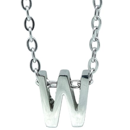 Ketting Letter W Letterhanger - Minimalistisch - Premium Staal