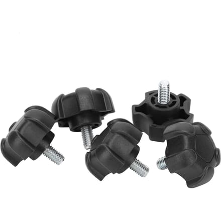 5 Pièces Boulon à Molette Réglable Plastique Tête Étoile à Cinq Branches Vis à Serrage Manuel Poignée de Verrouillage M6 10mm